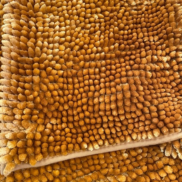 Yellow Gold chenille noodle rug set - Picture 2 of 6